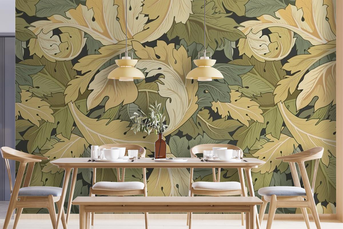 Flower Garden Dining Room Wallpaper Mural