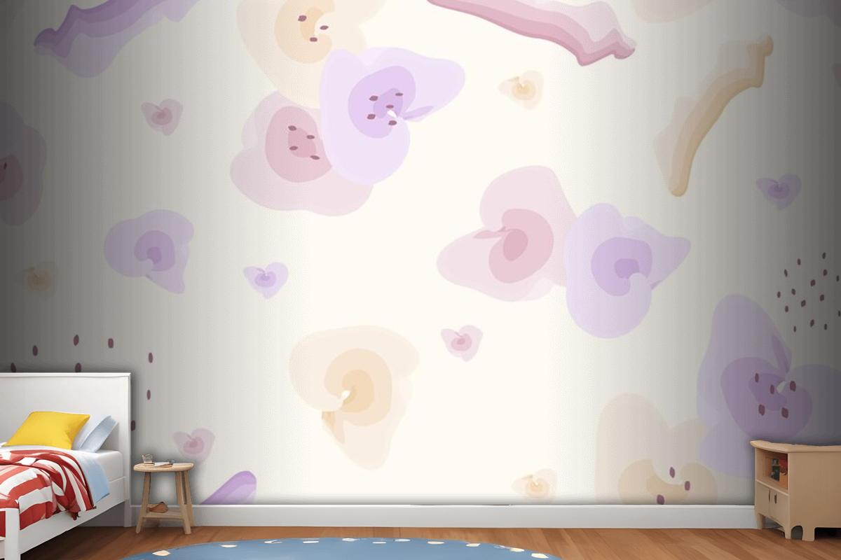 Flower Pastel Watercolor Wallpaper Pattern Wallpaper Mural