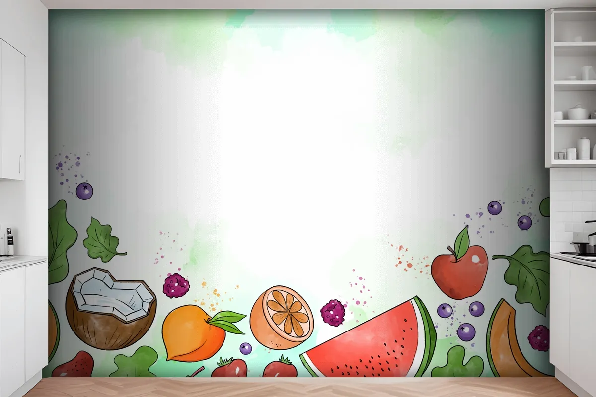 Fruit And Vegetables Wallpaper Mural