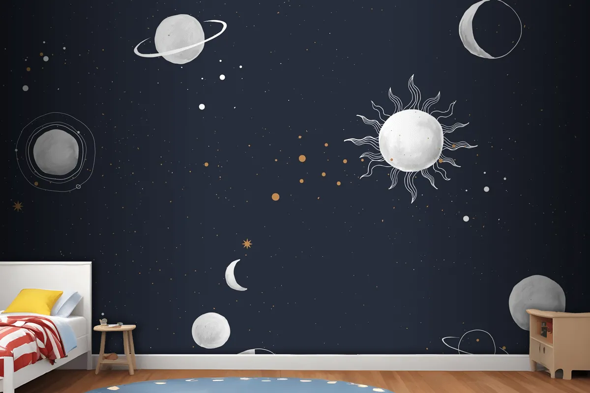 Galaxy Space Boys Wallpaper Mural