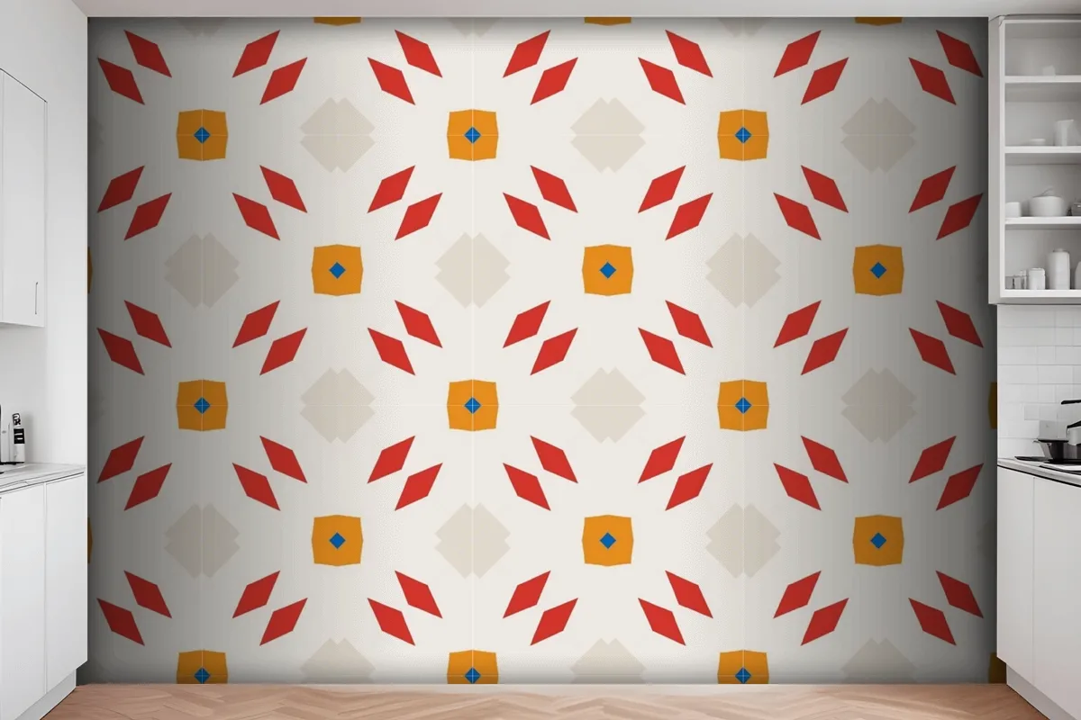 Geometric Shape Abstract Kitchen Wallpaper Mural