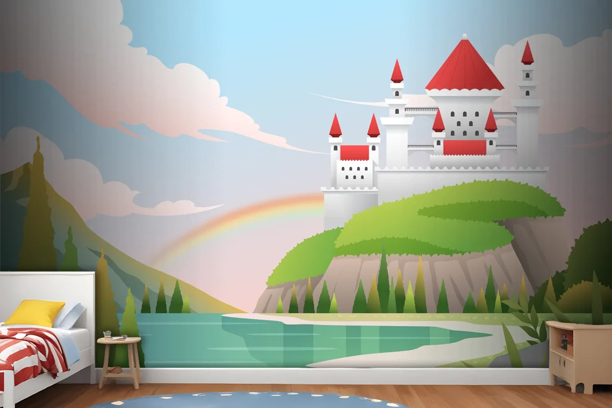 Gradient Fairytale Background Kids Wallpaper Mural