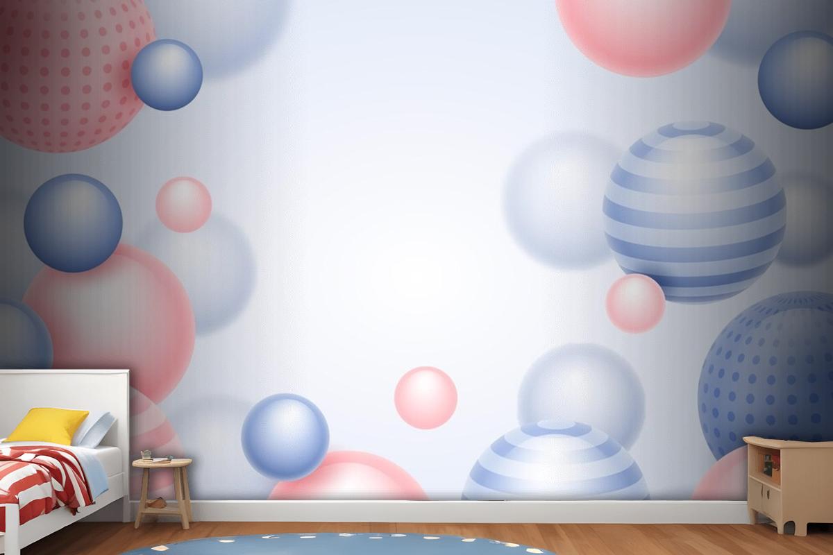 Gradient Spheres Background Wallpaper Mural