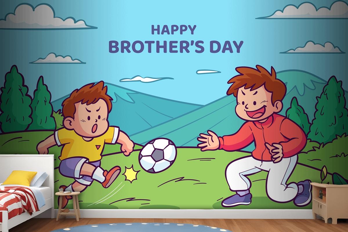 Hand Drawn Brothers Day Wallpaper Mural