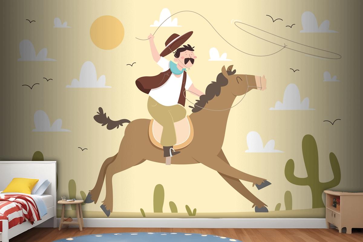 Hand Drawn Gaucho Background Wallpaper Mural