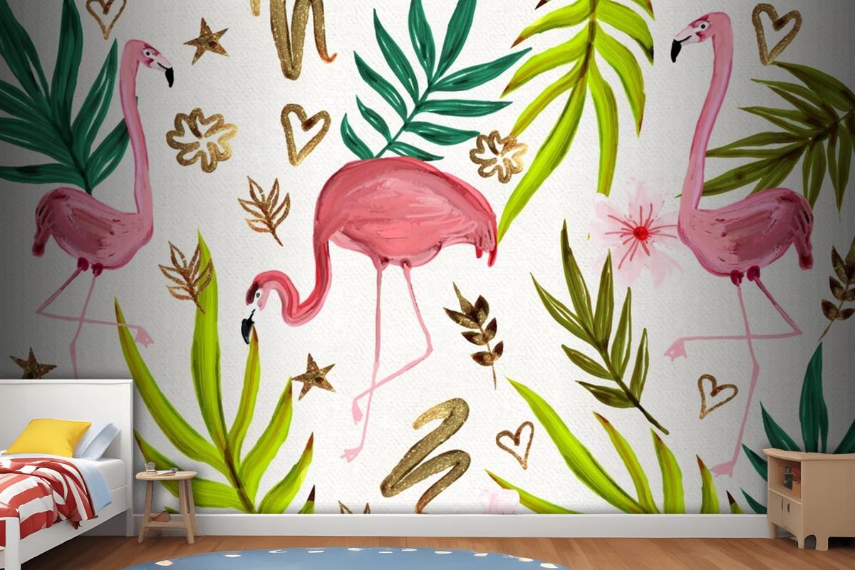 Hand Painted Watercolor Summer Wallpaper Mural