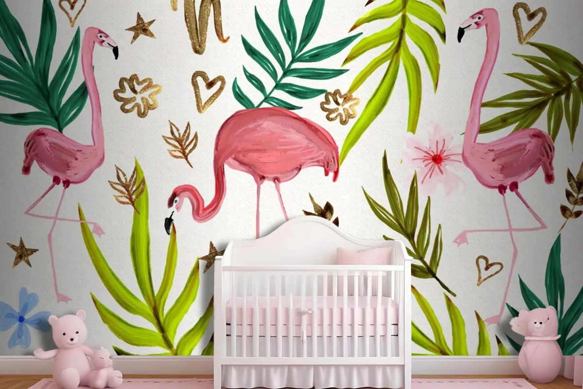 Hand Painted Watercolor Summer Wallpaper Mural