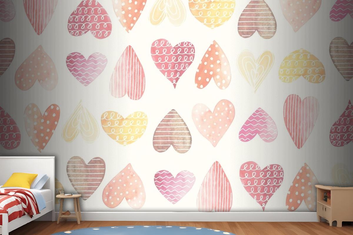 Heart Color Girl Wallpaper Mural