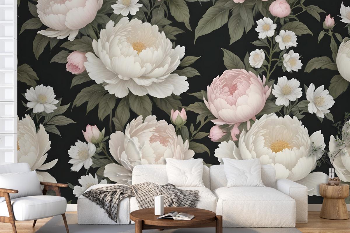 Light Blossom Flowers Wallpaper Mural