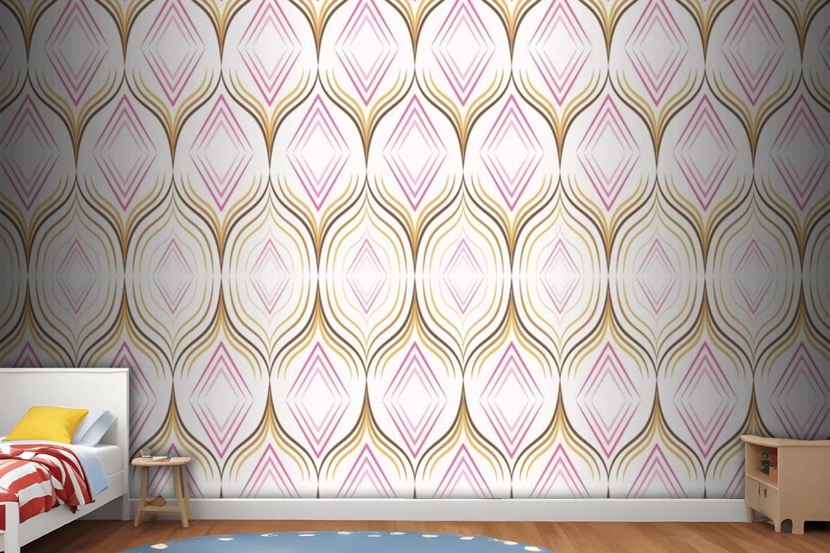 Luxury Silk Fabric Seamless Pattern Wallpaper Mural