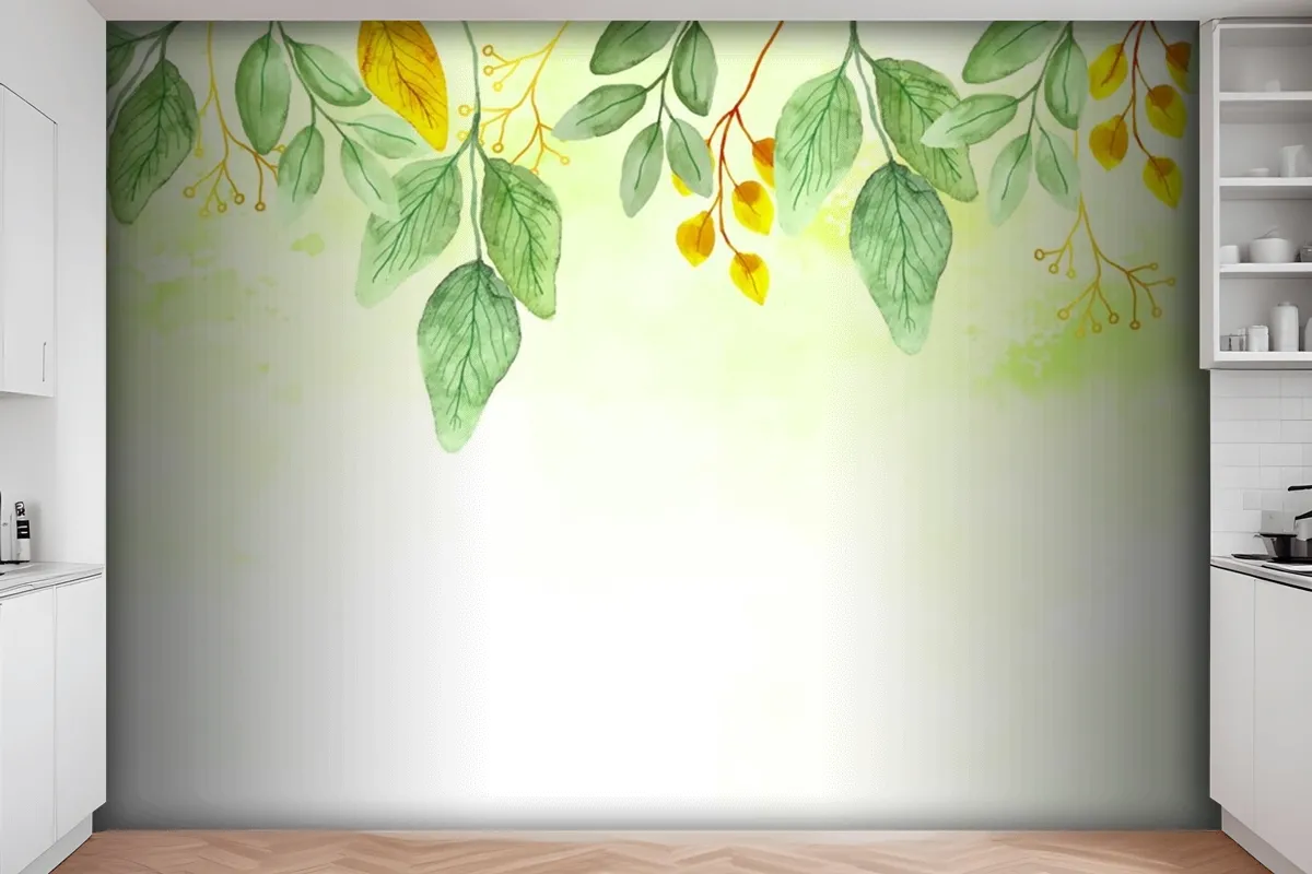 Nature Background With Golden Foil Wallpaper Mural