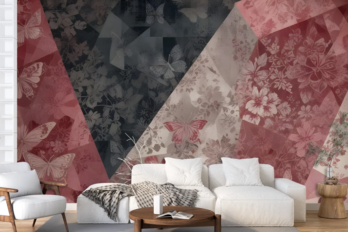 Patchwork Patterned Wallpaper Mural