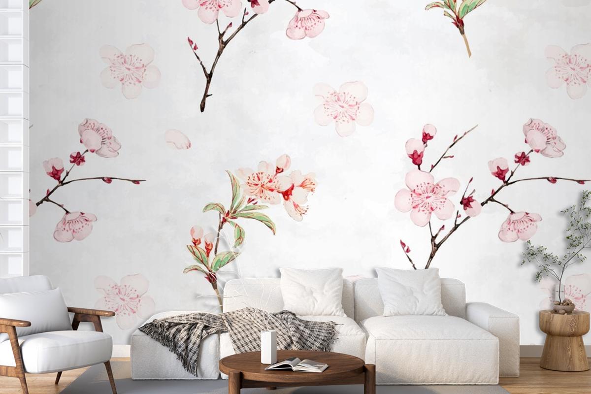 Plum Blossom Pattern Background Wallpaper Mural