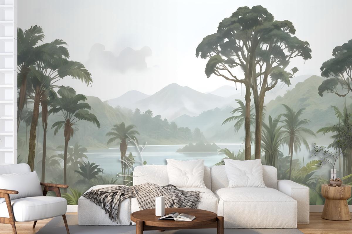 Rainforest Nature Tree Landscape Wallpaper Mural