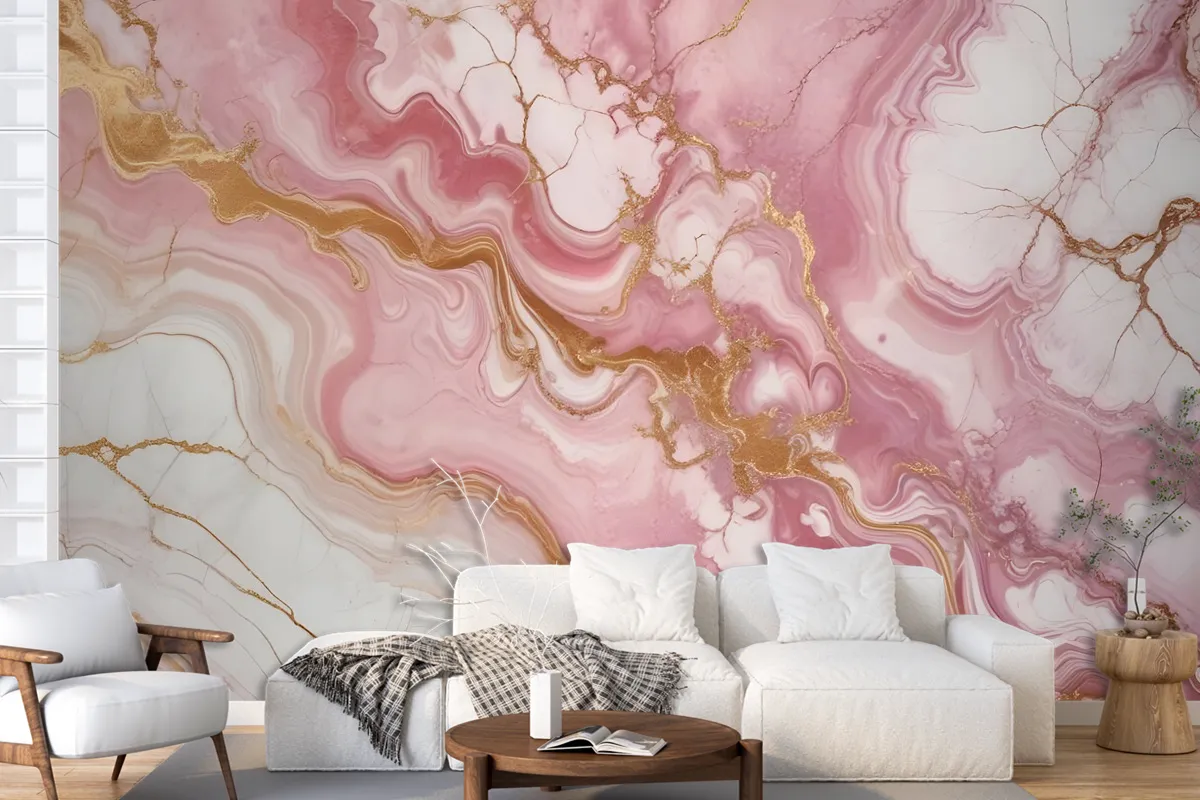 Soft Marble Abstract Art Wallpaper Mural