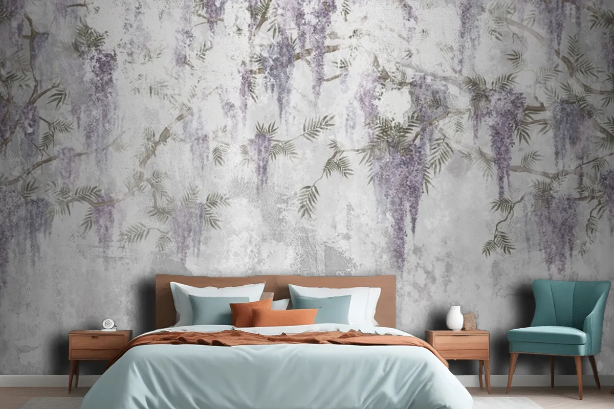 Texture Shabby Background On Branches Wallpaper Mural