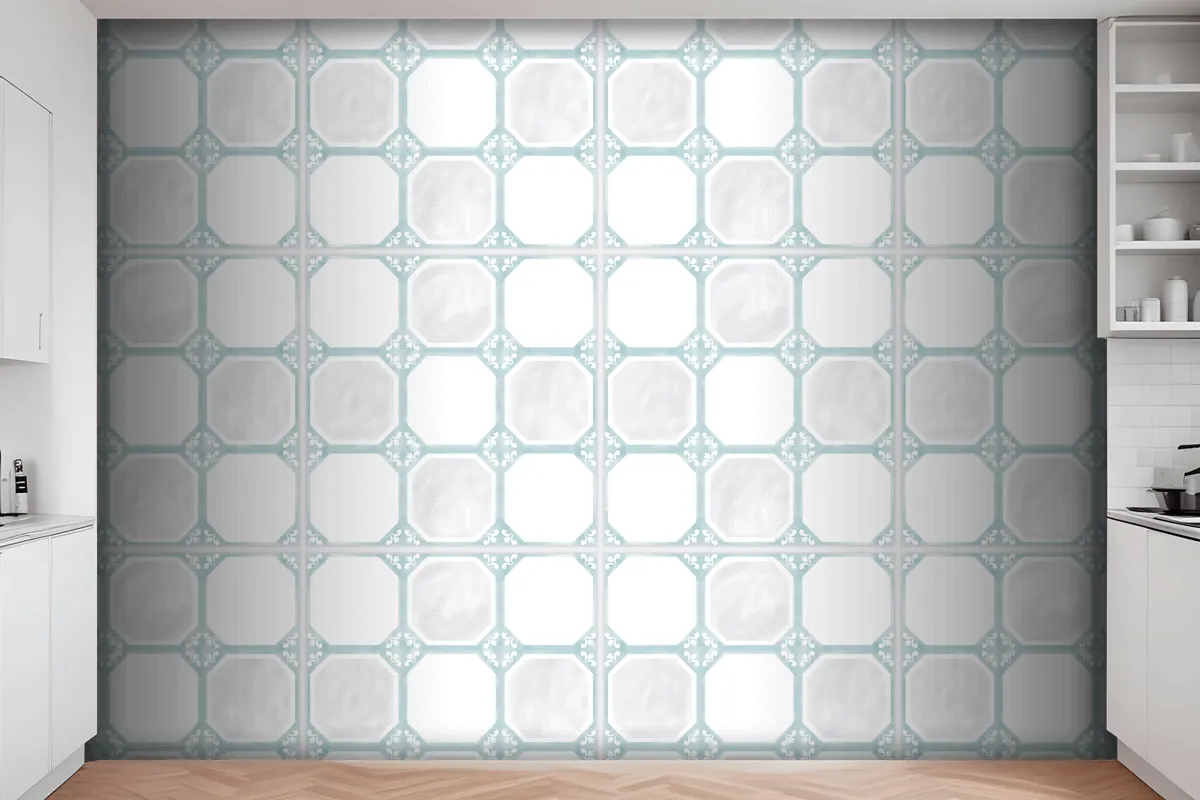 Tiles Textured Pattern Kitchen Design Wallpaper Mural