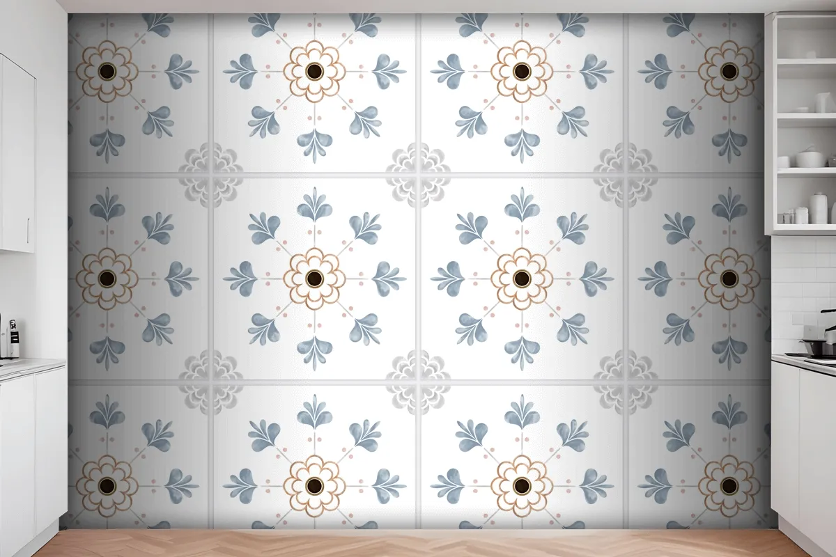 Tiles Textured Pattern Wallpaper Mural