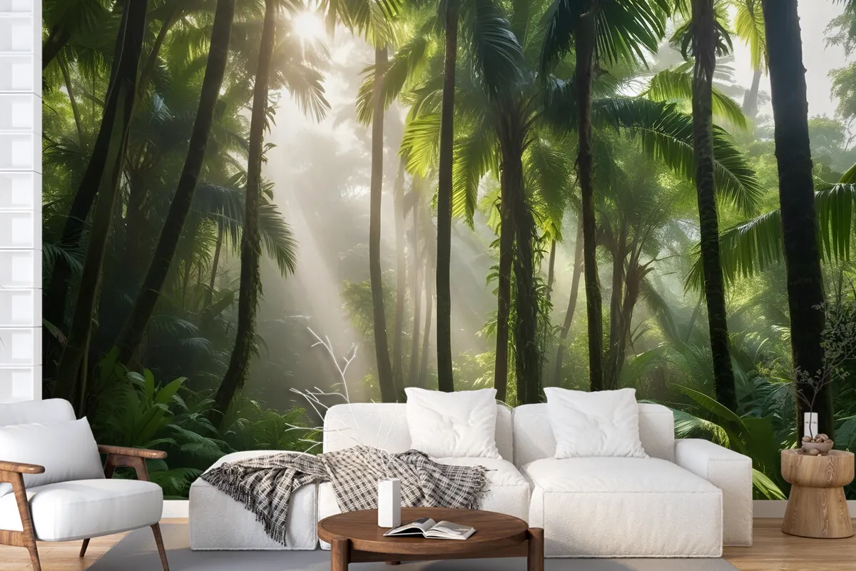 Tropical Forest Jungle Scenery Wallpaper Mural