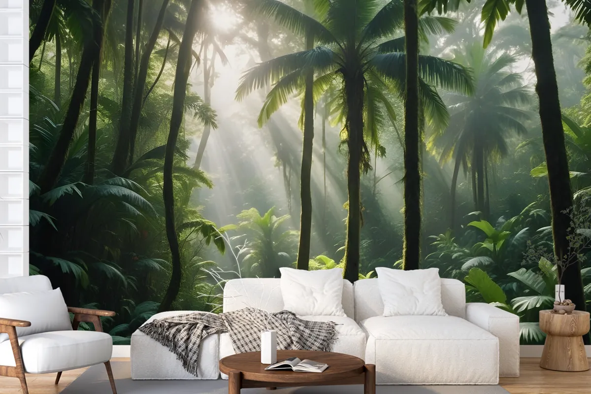 Tropical Forest Jungle Scenery Wallpaper Mural