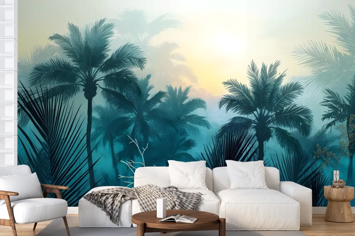 Tropical Palm Forest Wallpaper Mural