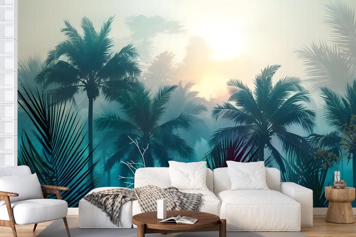 Tropical Palm Forest Wallpaper Mural