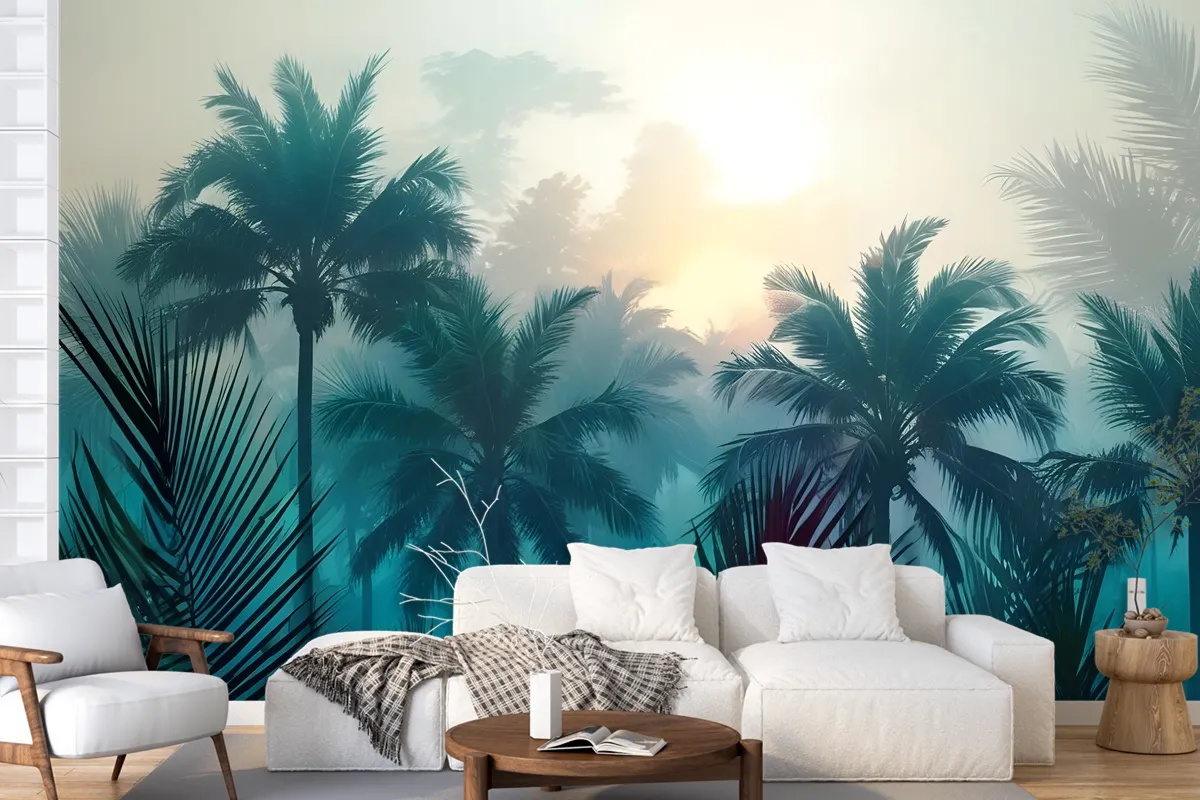 Tropical Palm Forest Wallpaper Mural