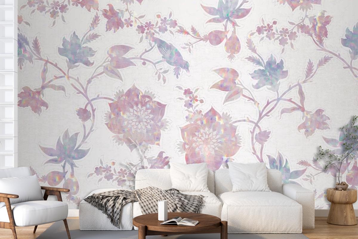 Vintage Nature Holographic Composition Wallpaper Mural