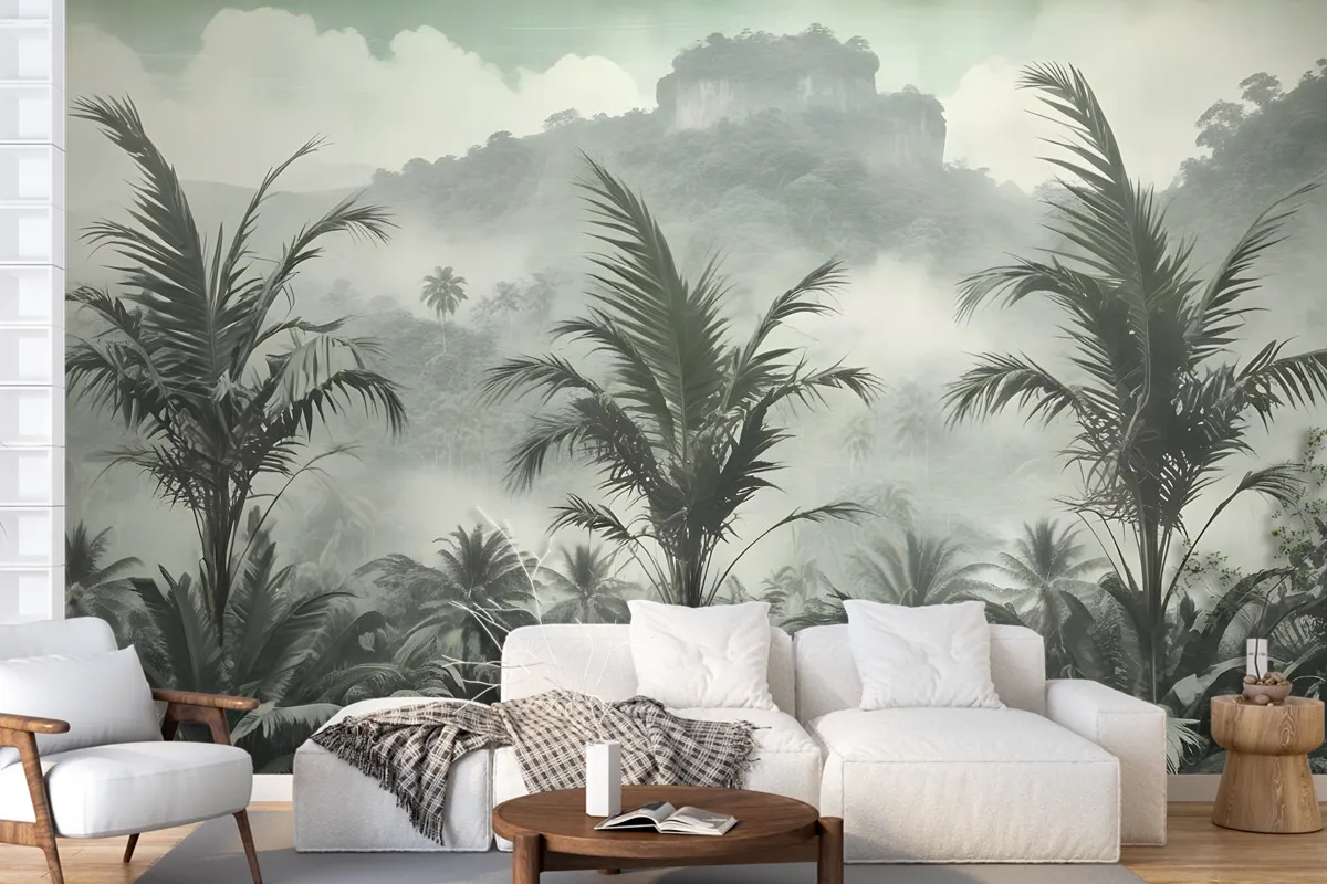 Vintage Tropical Forest Wallpaper Mural