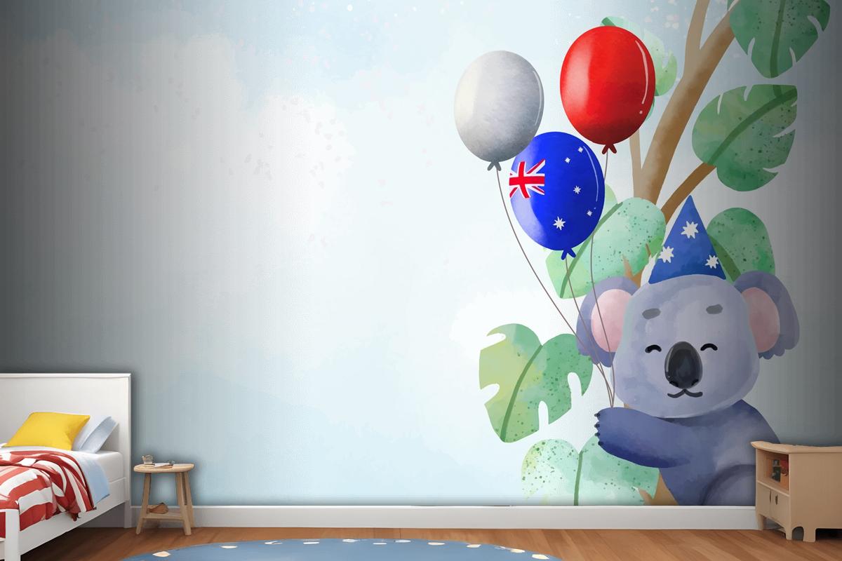 Watercolor Background For Australian National Day Wallpaper Mural