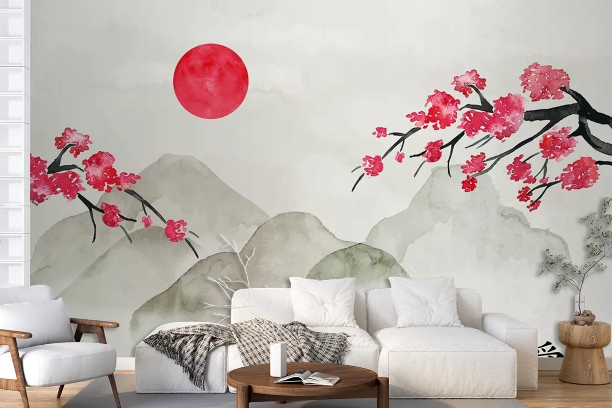 Watercolor Chinese Style Background Wallpaper Mural