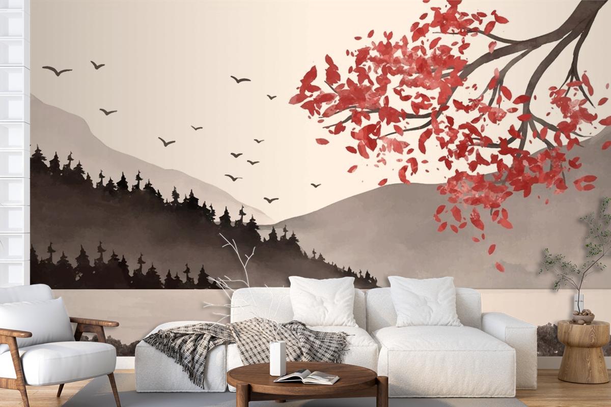 Watercolor Chinese Style Wallpaper Mural