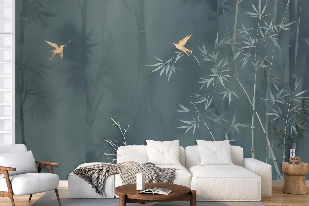 Watercolor Dark Forest Wallpaper Mural