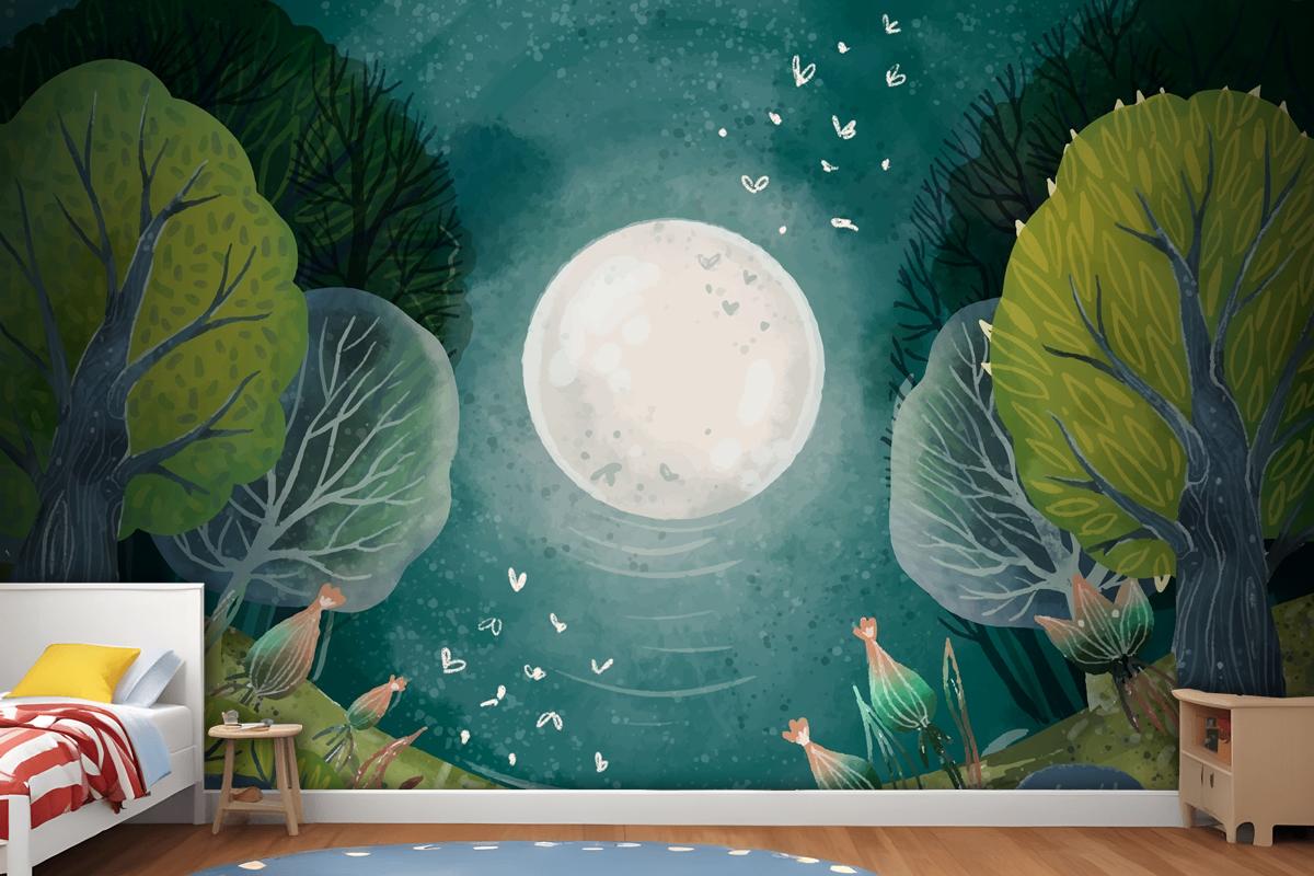 Watercolor Enchanted Forest Wallpaper Mural