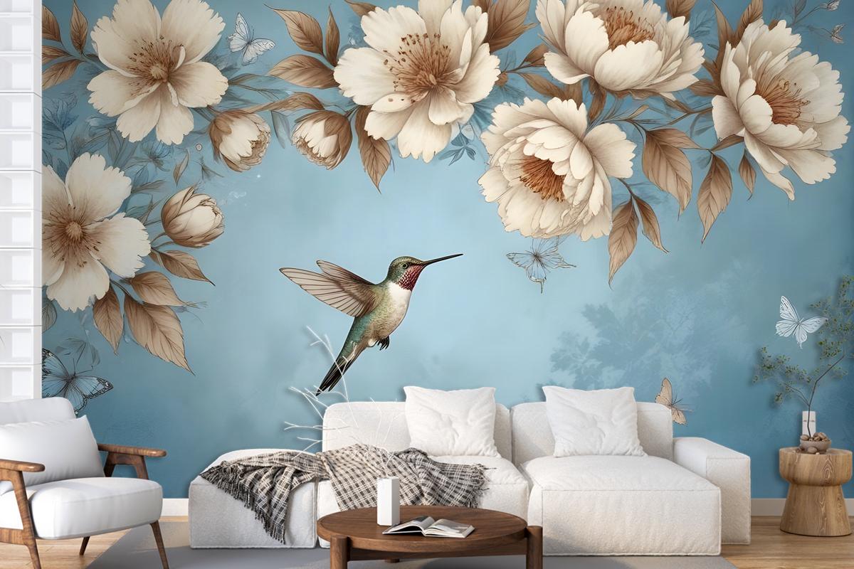 Watercolor Floral Pastel Flower Wallpaper Mural