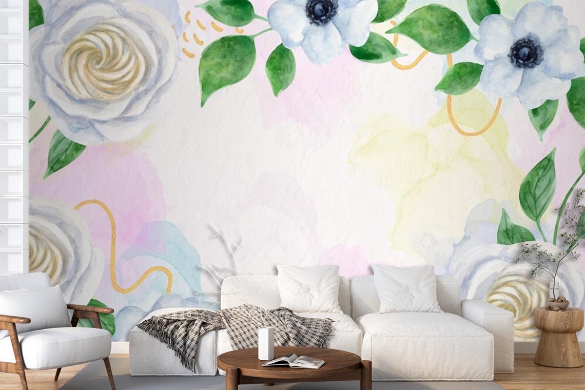 Watercolor Natural Background Wallpaper Mural