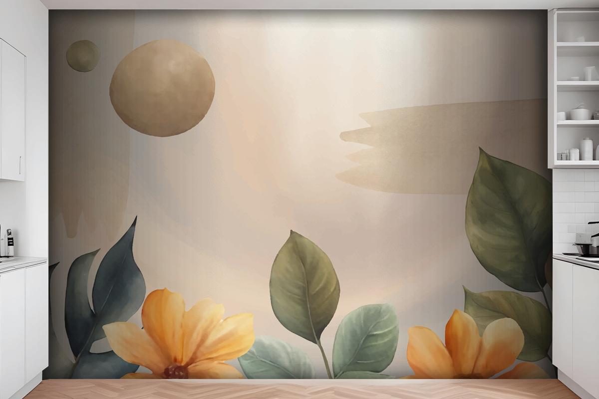 Watercolor Soft Earth Tones Background Wallpaper Mural