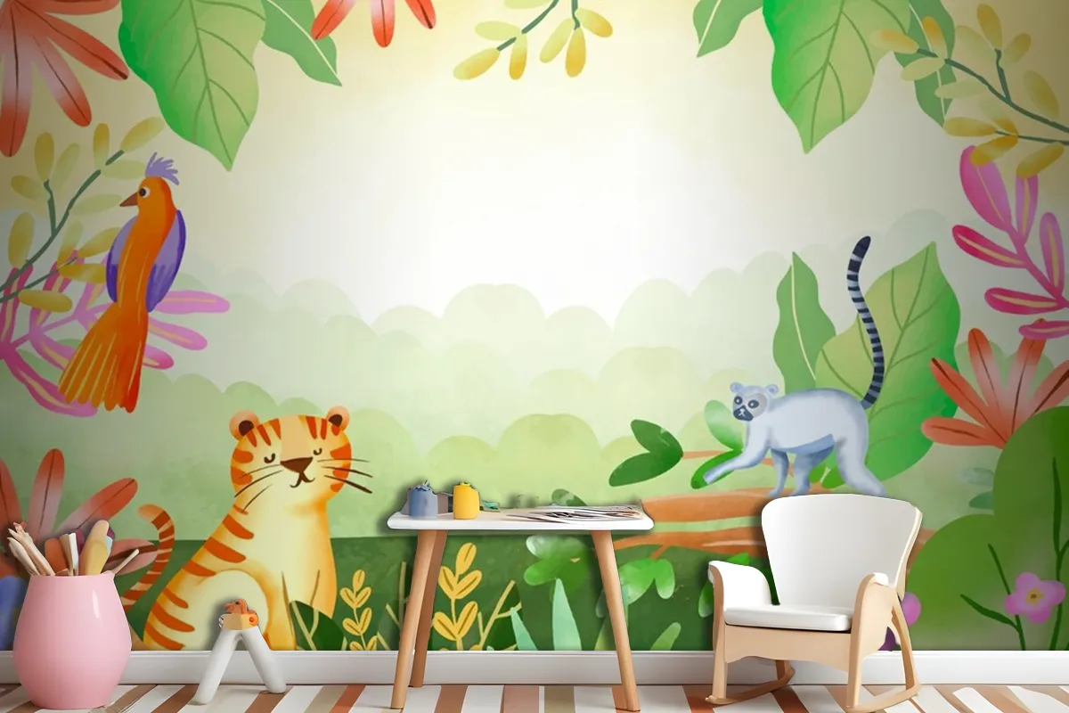 Watercolor World Wildlife Day Background Wallpaper Mural